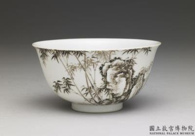 图片[3]-Bowl with ink bamboo and rocks in falangcai painted enamels, Qing dynasty, Yongzheng reign (1723-1735)-China Archive